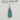 Filigree Tear Drop Dyed Paua Pendant