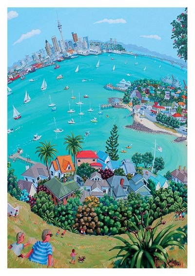 Devonport Auckland NZ Postcard by Timo Rannali