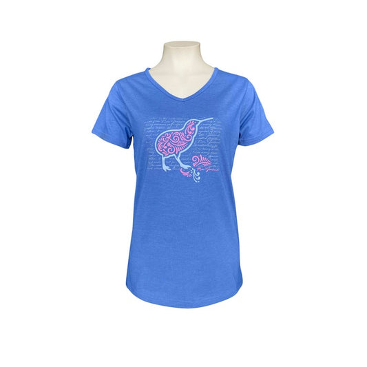 Kiwi Circle Periwinkle Women T Shirt