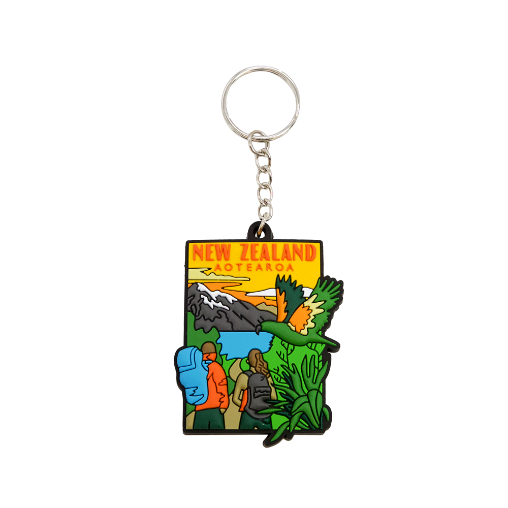 South Island Tramping Silicone New Zealand Keyring