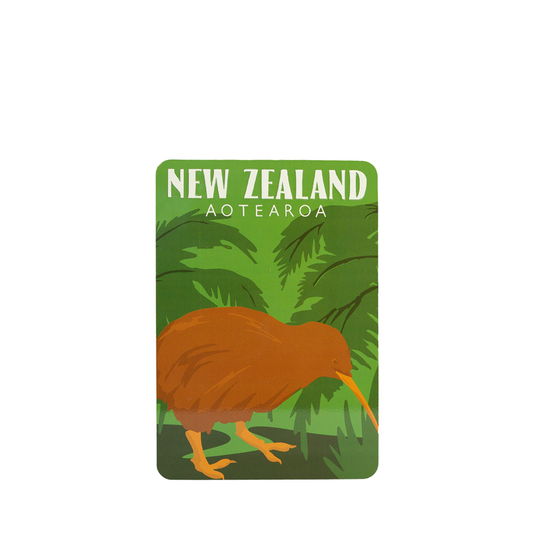 Kiwi Metal Postcard