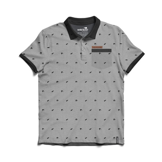 Wild Kiwi Mens Polo -Kiwi & Fern