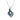 Paua Twist Rhodium Pendant
