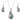 Paua Twist Laser Engraving Pendant set