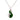 Boxed green resin twist pendant