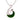 Boxed jade green resin fish-hook pendant