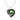 Boxed green resin koru-heart rhodium pendant