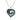 Boxed paua koru-heart rhodium pendant