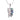 Boxed silver-fern paua rhodium pendant