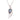 Boxed paua Angel-wing rhodium pendant
