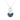 Boxed paua rhodium pendant
