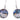 Boxed paua snow mountain rhodium earrings