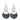 Boxed paua koru rhodium earrings