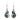 Boxed paua twist rhodium earrings