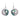 Boxed paua koru rhodium earrings