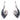 Boxed paua koru rhodium earrings