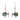 Boxed paua kiwi rhodium earrings