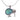 Boxed blue & green kiwi rhodium pendant