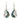 Boxed paua whale-tail rhodium earrings