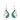 Boxed blue whale-tail rhodium earrings