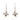 Boxed diamante bee rhodium earrings