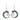 Boxed paua koru rhodium earrings