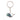 Paua shell whale stainless steel keyring