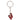 Red jandals stainless steel keyring
