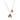 Boxed diamante ladybug rhodium pendant