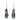 Boxed waterdrop paua shell rhodium earrings