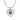 Boxed Paua heart rhodium pendant