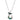 Boxed Paua whale-tail & laser rhodium pendant