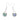 Boxed paua Twist rhodium earrings