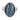 Boxed oval paua rhodium ring size 9