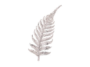 Boxed silver dainty fern brooch