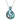Boxed blue paua wave&twist rhodium pendant
