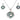 Boxed paua koru rhodium pendant set