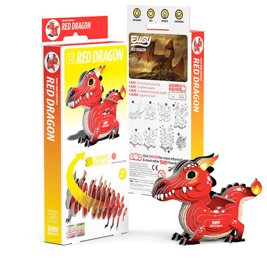 3D Cardboard Model Kit Red Dragon