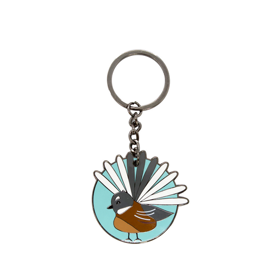 Piri the Piwakawaka Enamel Keyring