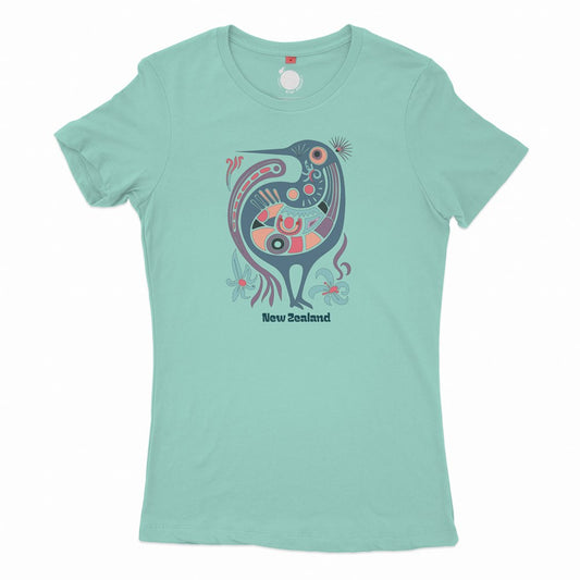 Kiwi Planet Women T-Shirt - Floral Kiwi