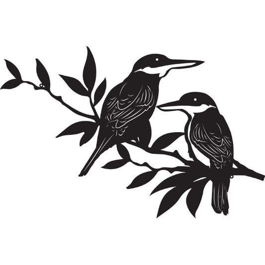 NZ Native Wall Art Kingfisher Duo  60cm