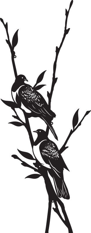 NZ Native Wall Art Kereru Duo 60cm