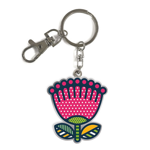 Pop Pohutukawa Key Ring