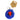 Keyring Pom Pom NZ Pukeko 6.7cm