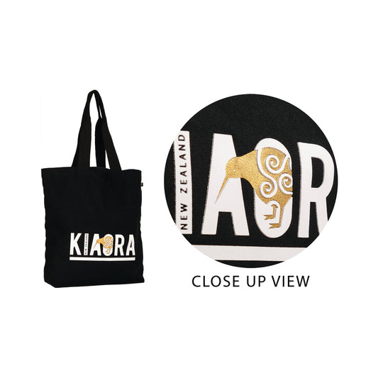 Canvas Bag Kia Ora Black - 10Oz