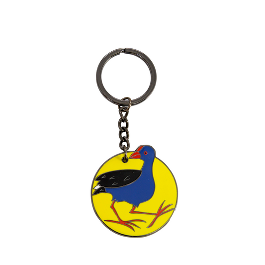 Paul the Pūkeko Enamel Keyring