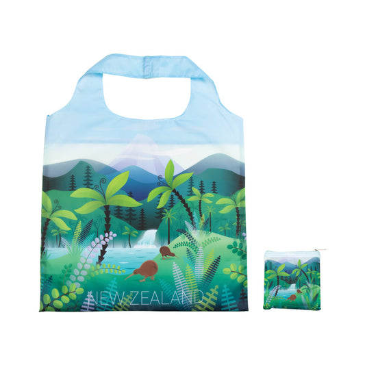 Folding Bag NZ Scene Kiwi