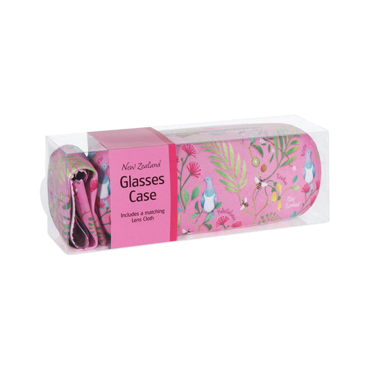 Glasses Case Flowers Pink