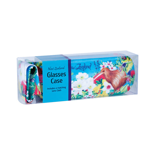 Glasses Case Kiwi Flower Blue