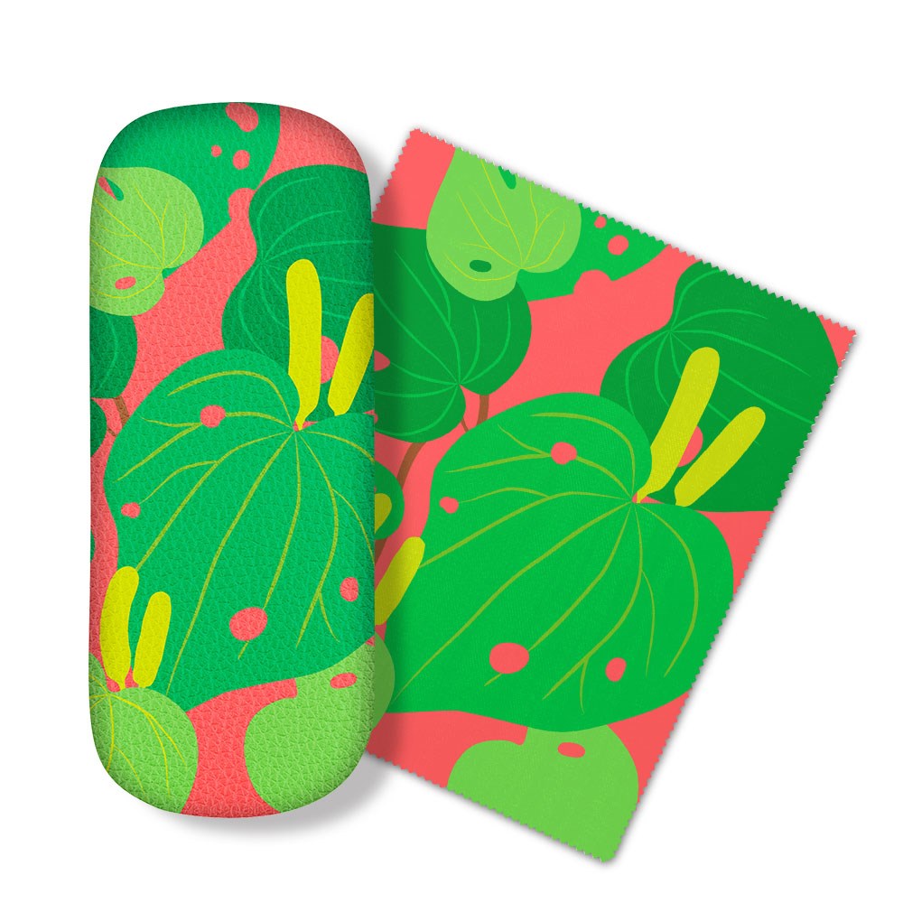 Bright Botanical Kawakawa Glasses Case